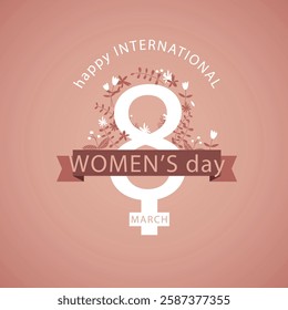 International Women's Day banner. 8 March. Vector