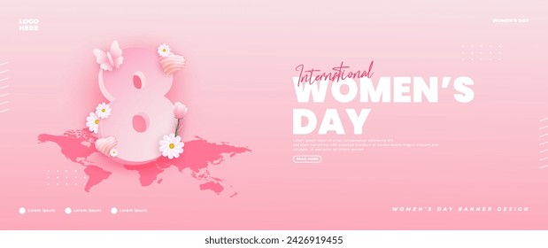 Diseño de banner del Día Internacional de la Mujer