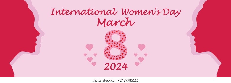 International women's day banner design. women's day 8th march 2024.