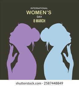 International Women's Day banner. Embrace Equity. 8 march, happy women's day. . Women's Day vector illustration. Give equity a huge embrace.