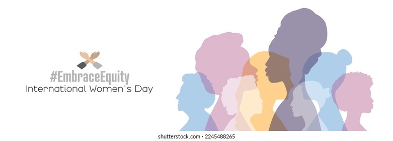 International Women's Day banner. #EmbraceEquity - Shutterstock ID 2245488265