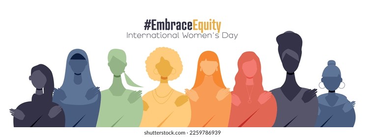 International Women's Day banner. #EmbraceEquity