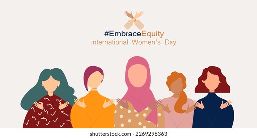 International Women's Day banner. #EmbraceEquity