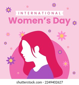 International Women's Day banner greeting template design vector, 8 March Women's Day banner advertising