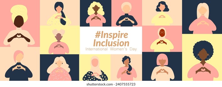 International Women's Day banner. #InspireInclusion 