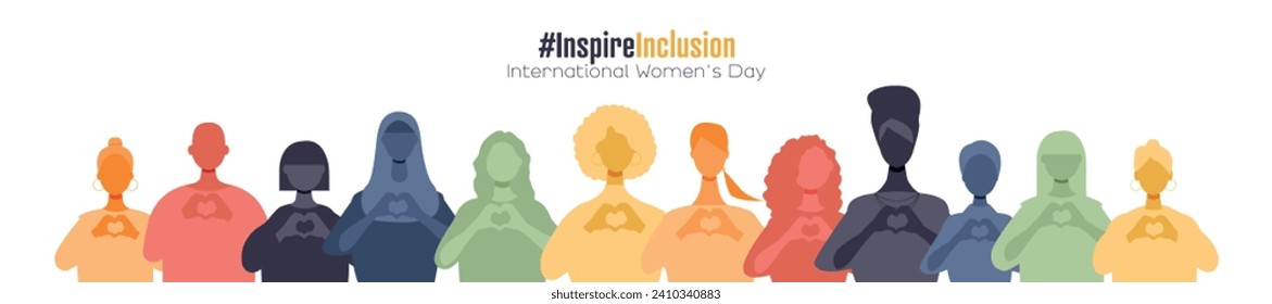 Cartel del Día Internacional de la Mujer. #InspireInclusion