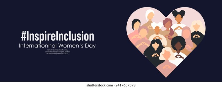 International Women's Day banner. #InspireInclusion