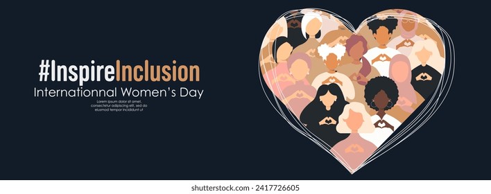 International Women's Day banner. #InspireInclusion
