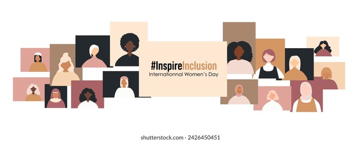 International Women's Day banner. #InspireInclusion