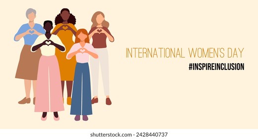 International Women's Day banner.  #InspireInclusion March 8th.