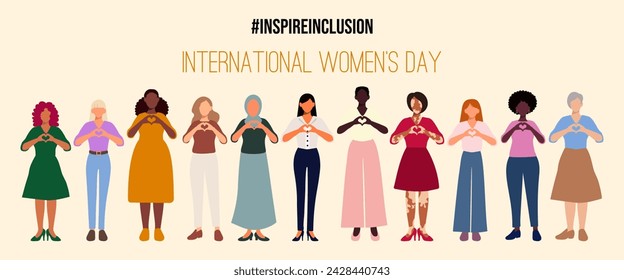 International Women's Day banner.  #InspireInclusion March 8th.