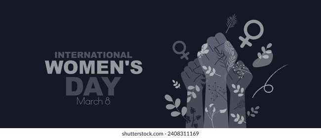 International Women's Day banner. March 8.