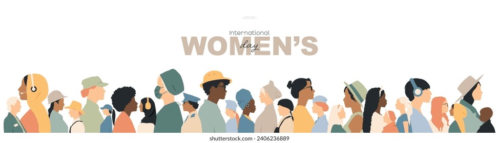 International Women's Day banner.	
Modern design.