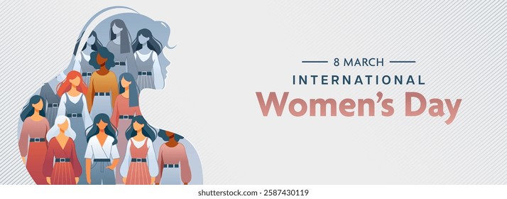 International women's day Banner template