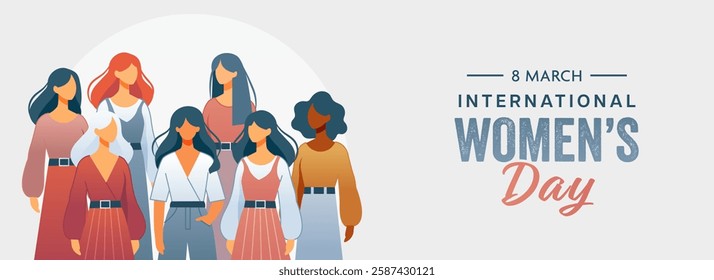 International women's day Banner template