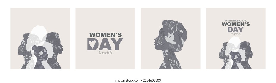 International Women's Day card set.