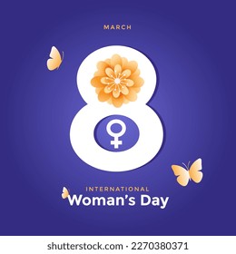 International women's day card vector illustration. 8 march celebration