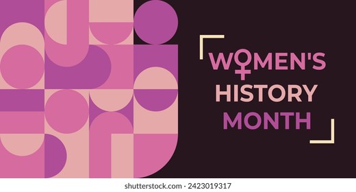 international women's day , celebrate women's history month  with geometric shapes .