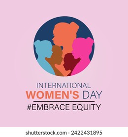 International Women's Day celebrated every year of March 8, Women's right Vector banner, flyer, poster and social medial template design.