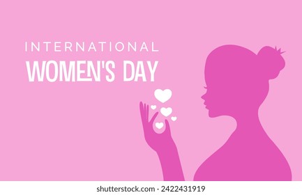 International Women's Day celebrated every year of March 8, Women's right Vector banner, flyer, poster and social medial template design.