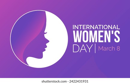 International Women's Day celebrated every year of March 8, Women's right Vector banner, flyer, poster and social medial template design.