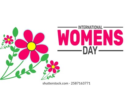 International Women's Day is Celebrated in March. This holiday-themed design is perfect for backgrounds, banners, greeting cards, posters with text inscription, Classic social media posts.