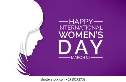 International Women's Day is celebrated  on the 8th of March annually around the world. It is a focal point in the movement for women's rights. Vector illustration design. - Shutterstock ID 1910272702
