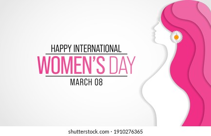 International Women's Day is celebrated  on the 8th of March annually around the world. It is a focal point in the movement for women's rights. Vector illustration design.