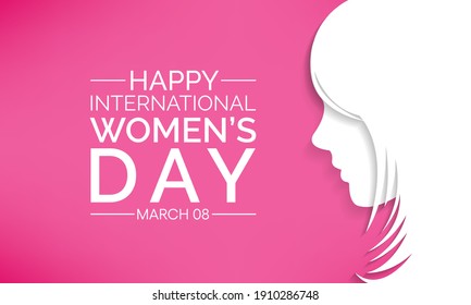 International Women's Day is celebrated  on the 8th of March annually around the world. It is a focal point in the movement for women's rights. Vector illustration design.