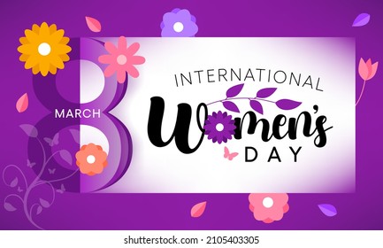 International Women's Day is celebrated on March 8th annually around the world. It is a focal point in the movement for women's rights. Vector illustration design.