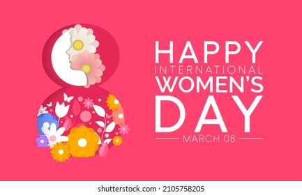 International Women's Day is celebrated on March 8th annually around the world. It is a focal point in the movement for women's rights. Vector illustration design.