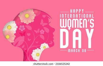 International Women's Day is celebrated on March 8th annually around the world. It is a focal point in the movement for women's rights. Vector illustration design.