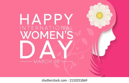 International Women's Day is celebrated on March 8th annually around the world. It is a focal point in the movement for women's rights. Vector illustration design.