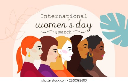 International Women's Day is celebrated  on the 8th of March annually around the world. It is a focal point in the movement for women's rights. Vector illustration design.