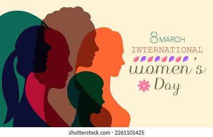 International Women's Day is celebrated  on the 8th of March annually around the world. It is a focal point in the movement for women's rights. Vector illustration design.