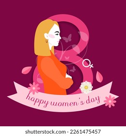 International Women's Day is celebrated  on the 8th of March annually around the world. It is a focal point in the movement for women's rights. Vector illustration design.