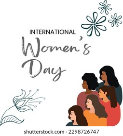 International Women's Day is celebrated on the 8th of March annually around the world. It is a focal point in the movement for women's rights. Vector illustration