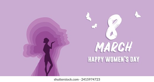 International Women's Day is celebrated on the 8th of March annually around the world. It is a focal point in the movement for women's rights. Vector illustration design.