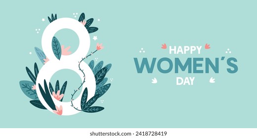 International Women's Day is celebrated on the 8th of March annually around the world. It is a focal point in the movement for women's rights. Vector illustration design.