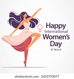 International Women's Day is celebrated  on the 8th of March annually around the world. It is a focal point in the movement for women's rights. Vector illustration design.
