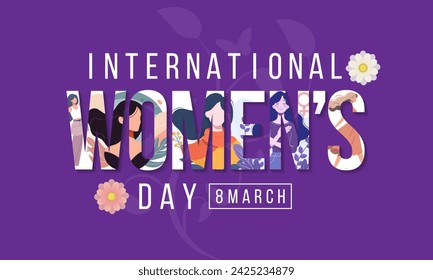 International Women's Day is celebrated  on the 8th of March annually around the world. It is a focal point in the movement for women's rights. Vector illustration design.