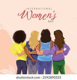 International Women's Day is celebrated on the 8th of March annually around the world. It is a focal point in the movement for women's rights. Vector illustration design.
