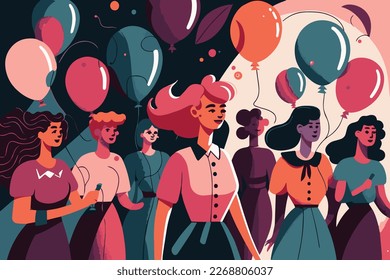 International Women's day celebration background vector illustration