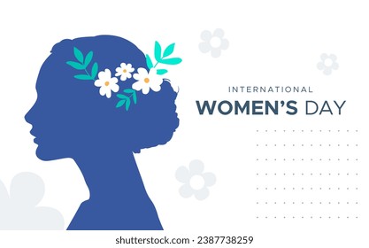 International women's day celebration vector design. featuring illustrations of women and flowers.
women's day, gender equality.