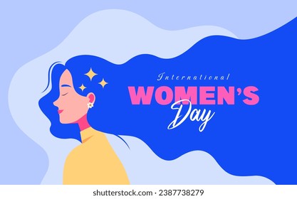International women's day celebration vector design. featuring illustrations of women and flowers.
women's day, gender equality.
