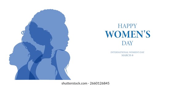 International Women's Day concept background illustration. # Accelerate Action. Rights, Justice, Action, For All Women And Girls