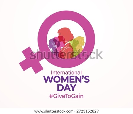 International Women's Day concept background. #GiveToGain Women Equality Day Concept.