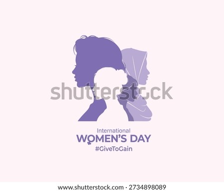 International Women's Day concept background. #GiveToGain Women Equality Day Concept.