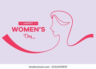International Women's Day concept. Colored flat vector illustration isolated.