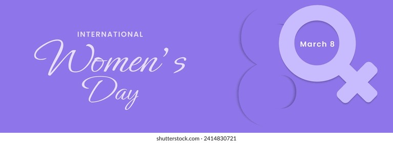 International Womens Day concept design. March 8. Text happy women's day. Vector illustration
